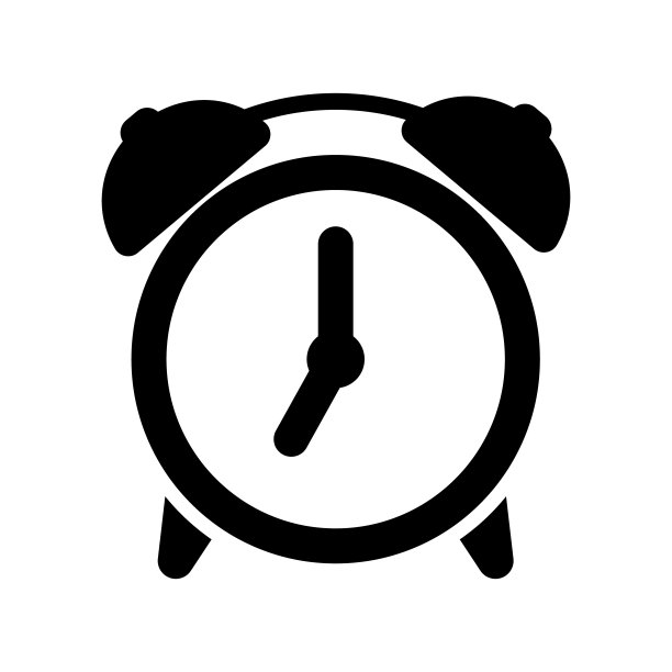 闹钟图标矢量插图，复古闹钟。图片下载