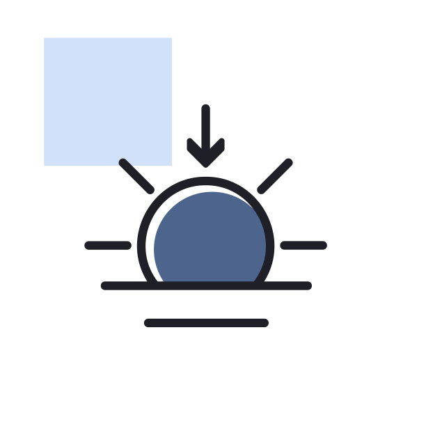 日落矢量隔离平面图标。天气符号图片下载