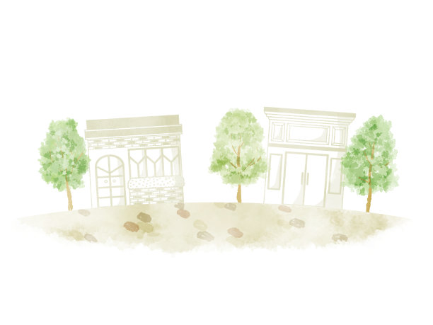 城市景观的插图图片下载