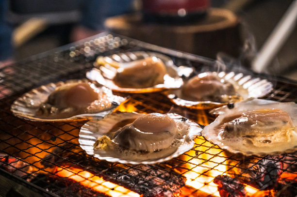 烤牡蛎扇贝图片下载