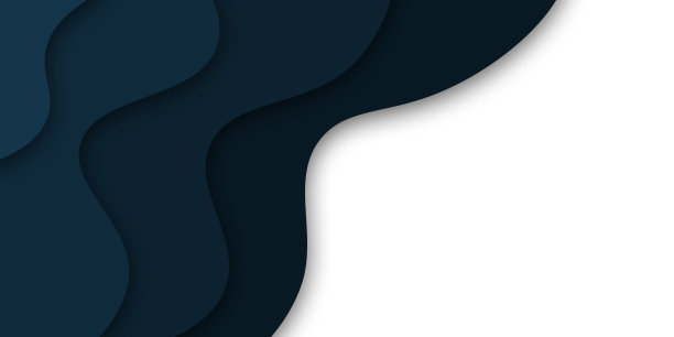 蓝色剪纸波浪形状曲线。现代折纸设计的商业演示，传单，海报，横幅，宣传册图片下载