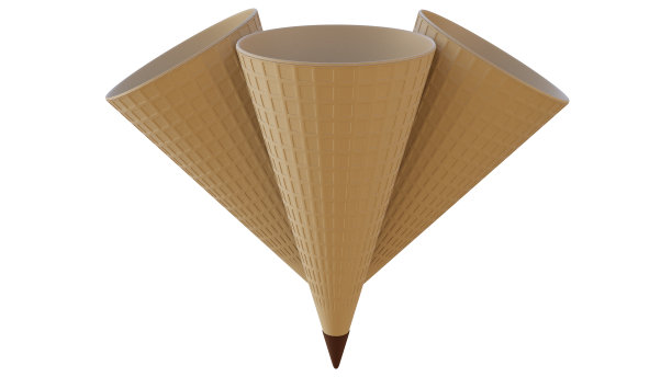 冰淇淋筒孤立在白色背景与剪辑路径。图片下载