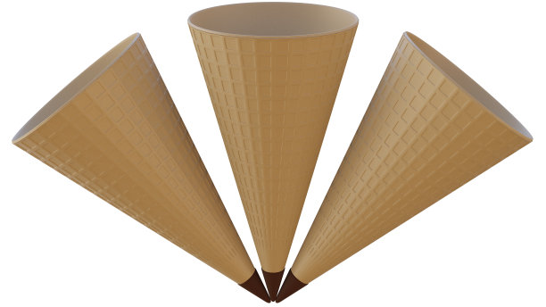 冰淇淋筒孤立在白色背景与剪辑路径。图片下载