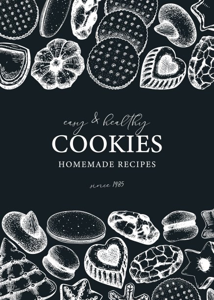 矢量饼干草图设计模板图片下载