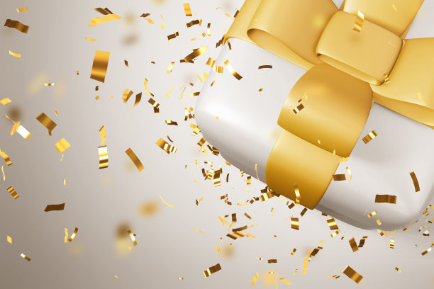 顶视图礼盒特写3d插图图片下载