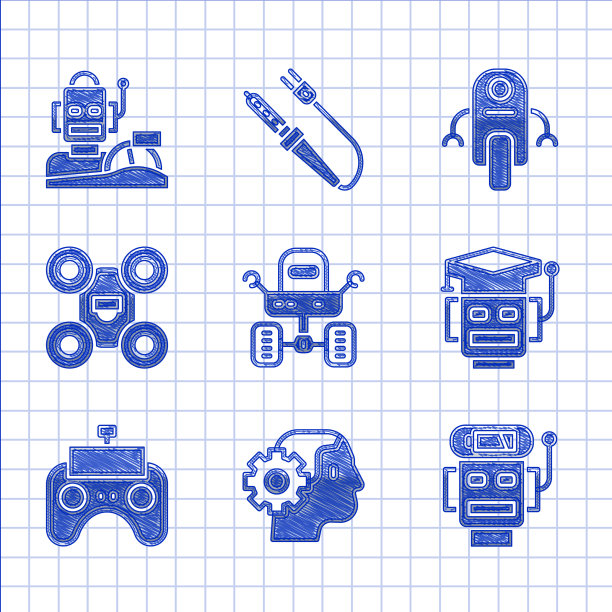 设定火星漫游者人形机器人机器人低电量图片下载