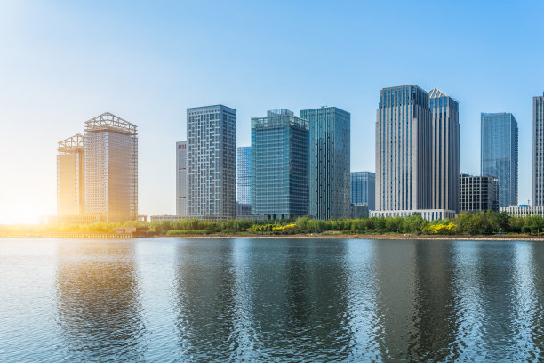 天津市滨水区天际线，中国。图片下载