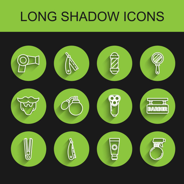 为直发剃刀设置线卷发棒图片下载