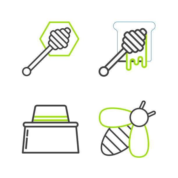 设置线蜜蜂养蜂人和保护帽蜂蜜图片下载