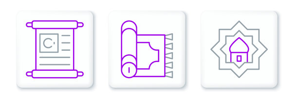 集行穆斯林清真寺的《古兰经》和圣书图片下载