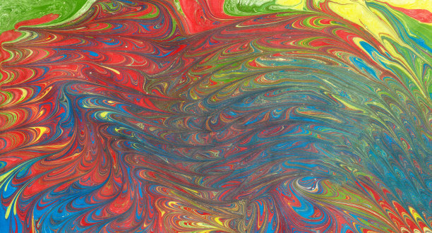 抽象的多色油漆背景。亚克力纹理与大理石图案图片下载