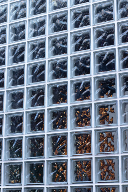 80年代风格的内部模糊玻璃块图片下载