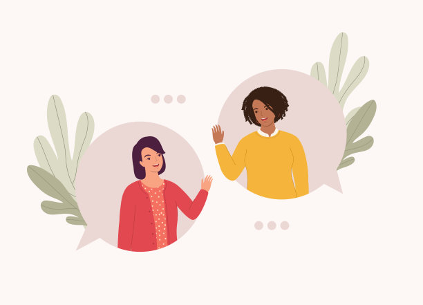 两个有着不同民族问候方式的女性朋友。图片下载