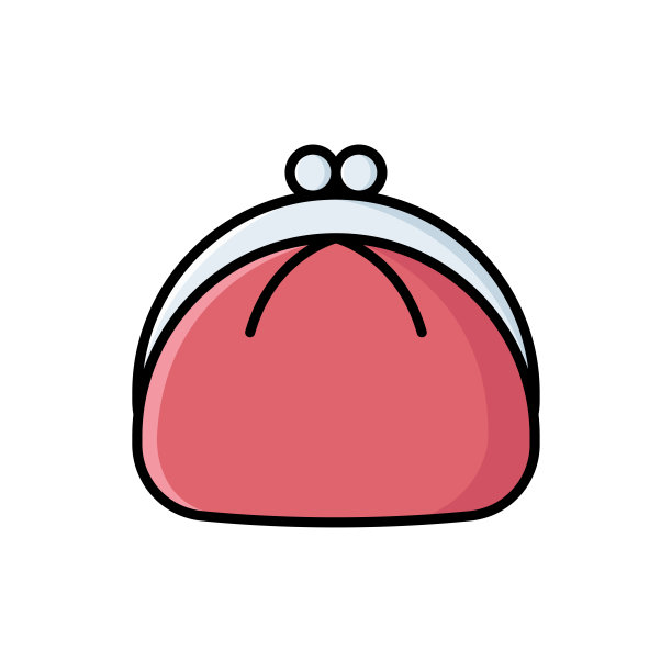 钱包图标矢量设计模板在白色背景图片下载