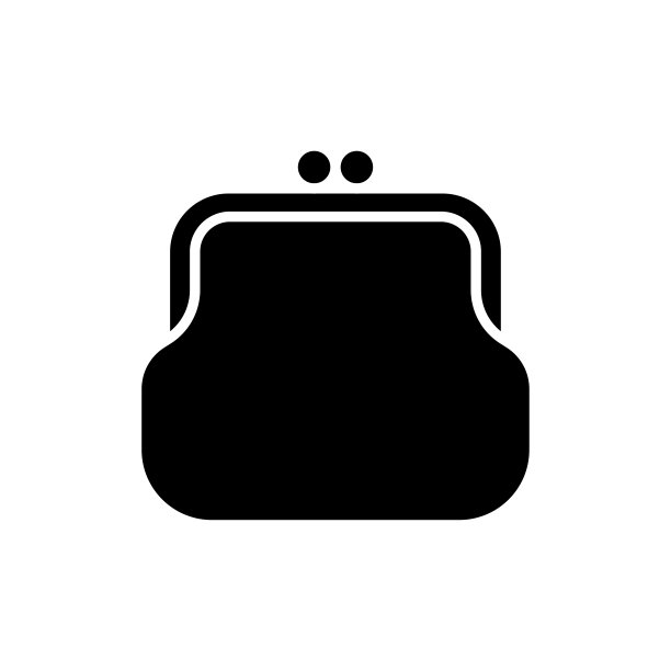 钱包图标矢量设计模板在白色背景图片下载