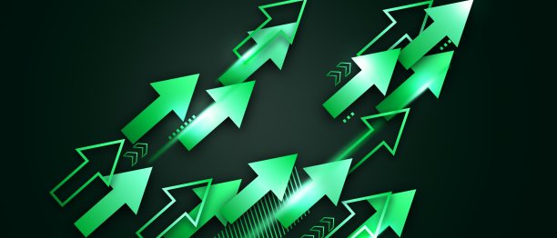 绿色现代抽象箭头高速移动图片下载