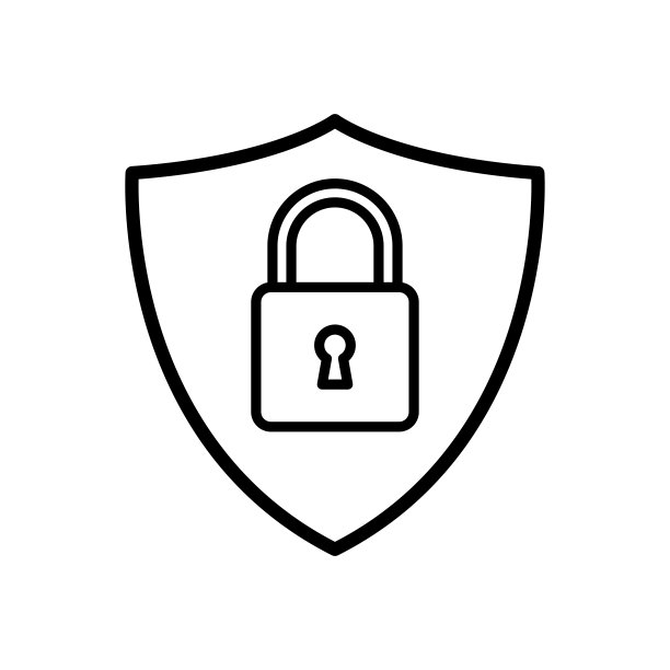 挂锁图标矢量设计模板简单而现代图片下载