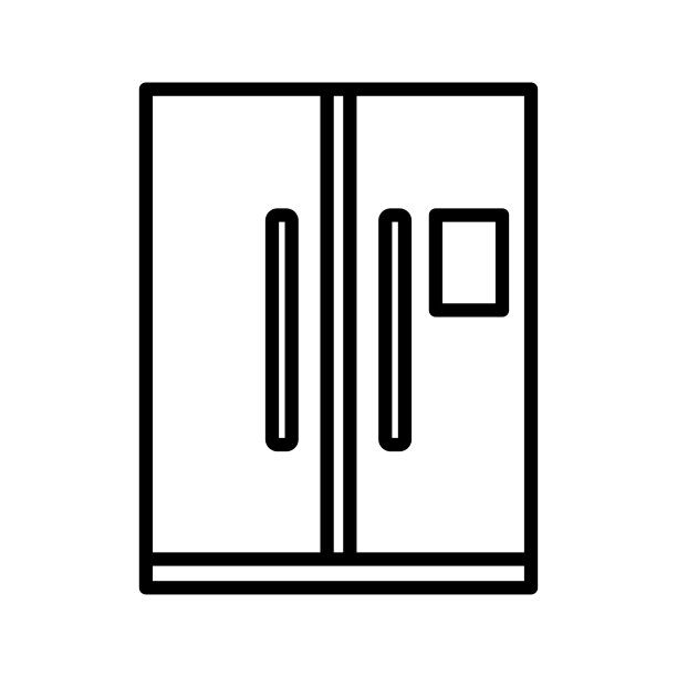 冰箱图标矢量设计模板简单现代图片下载