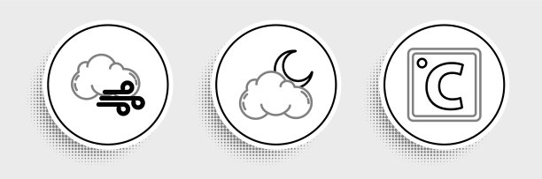 设定摄氏风天气和云用图片下载