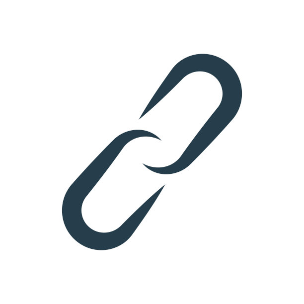 现代链接剪影图标。向量。图片下载