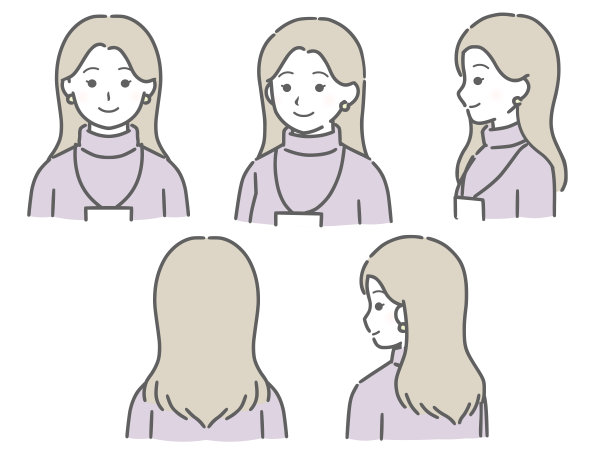 不同角度的年轻女人图片下载