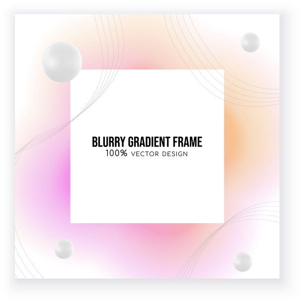 新潮的模糊渐变框架方形设计图片下载