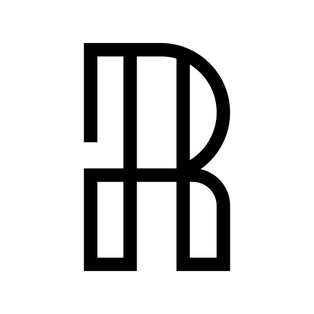 专业创新首字母R标志和RR标志。字母R或RR极简优雅的字母组合。高级商务艺术字母符号和标志图片下载