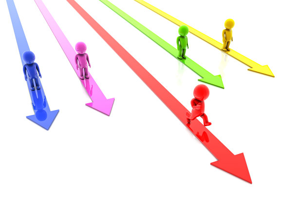 业务团队领导者。团队合作的概念。从人群中脱颖而出图片下载