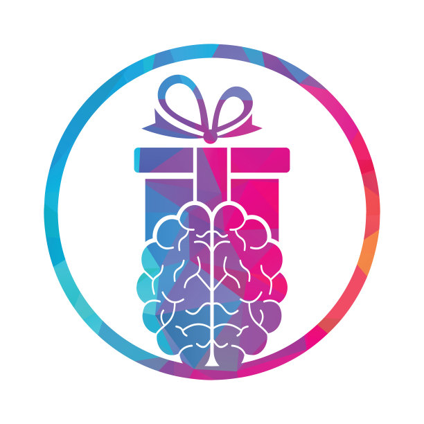 礼品脑标志图标设计。图片下载