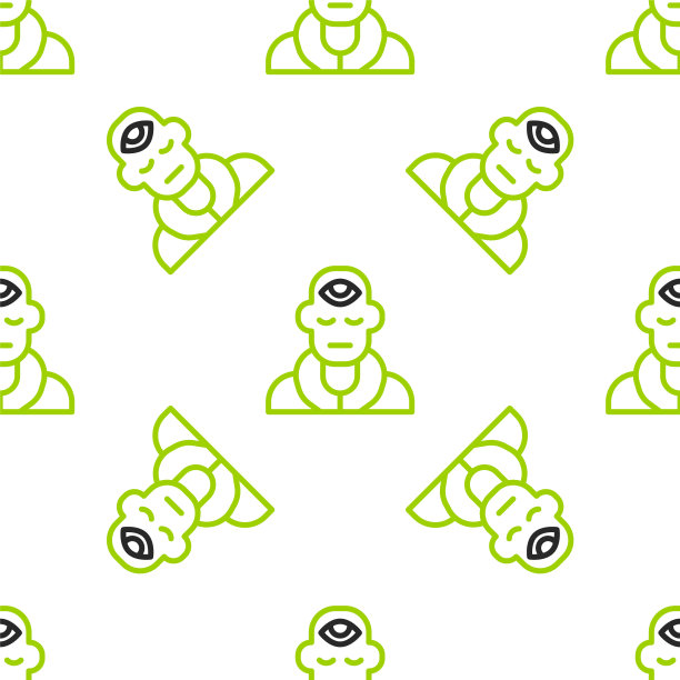 线向导术士图标隔离无缝模式的白色背景。向量图片下载