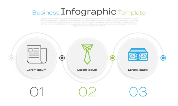 设置行文件，捆绑和堆放纸钱现金。业务信息图模板。向量图片下载
