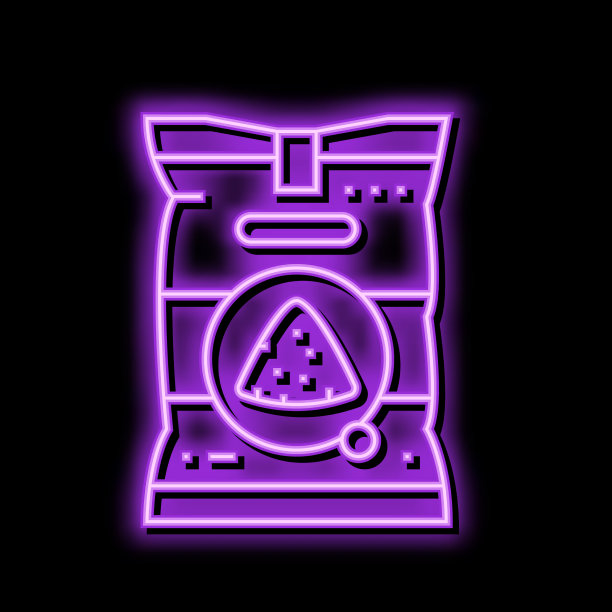 面粉红薯霓虹灯图标图片下载