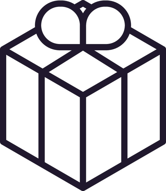 单线礼物图标矢量素材图片下载