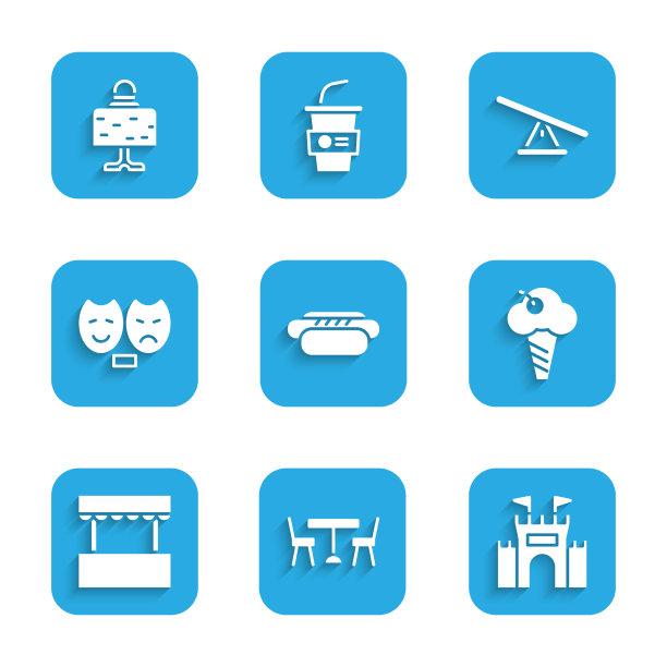 用椅子和城堡冰设置热狗野餐桌图片下载