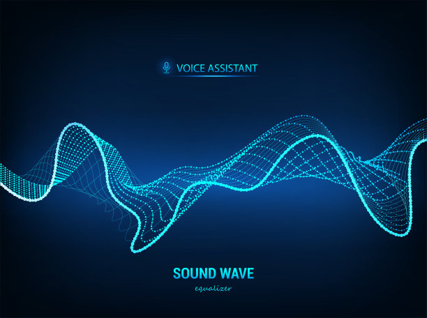 语音助手概念，声波。向量均衡器图片下载