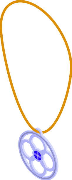 银色护身符图标等距魔法设计图片下载