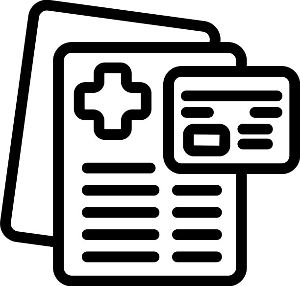 爱心钱图标勾勒医疗卡图片下载