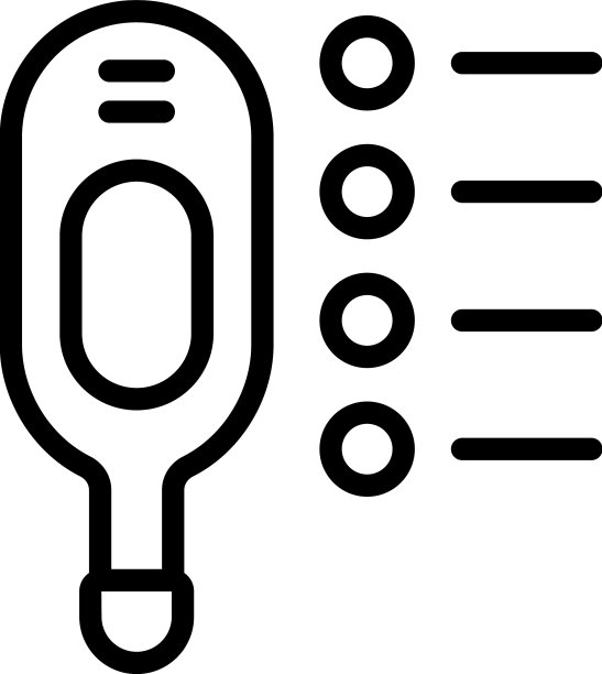 医疗温度计图标轮廓诊所图片下载