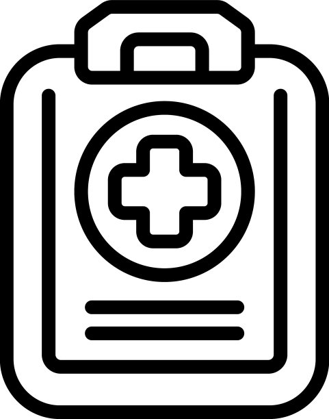 医疗板图标勾勒心脏病人图片下载