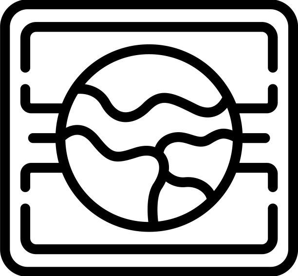 空间虚拟旅行图标轮廓三维地图图片下载