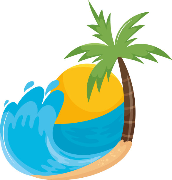 海滩上的海浪图片下载