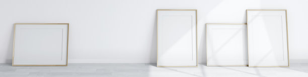 框架横幅模型在极简主义风格图片下载