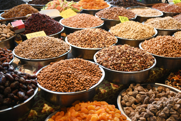 市场上的各种坚果图片下载