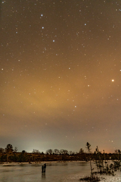 加拿大Gravenhurst, Muskoka Torrance荒地黑暗天空保护区的黄昏图片下载