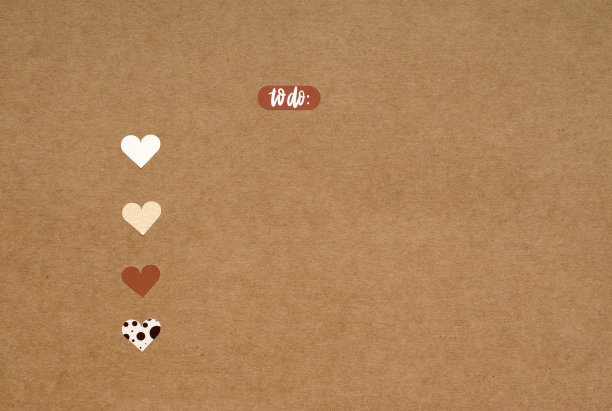 待做事项表在棕色牛皮纸背景上图片下载