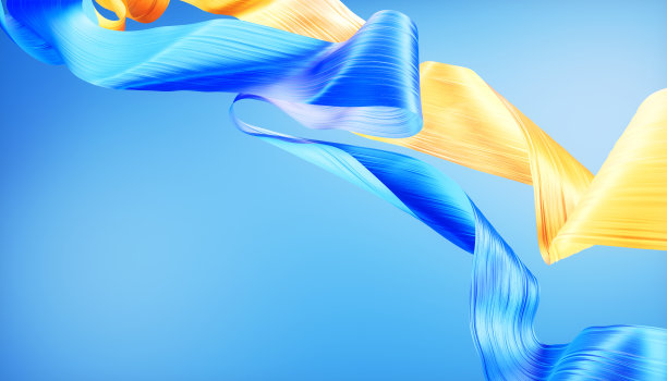 织物颜色为蓝色和黄色。图片下载