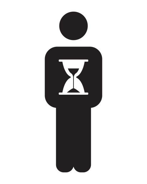 沙漏图标在人物符号中。图片下载