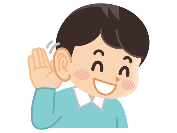 一个把耳朵竖起来倾听的人图片下载