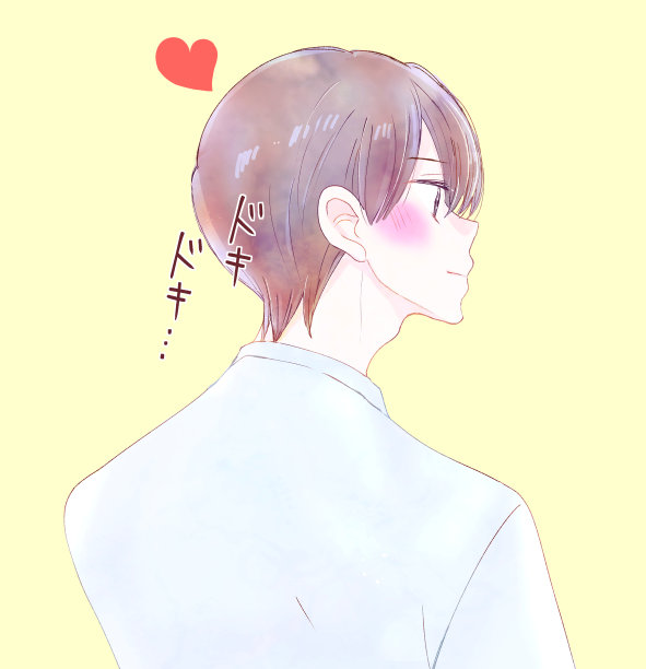 恋爱中的男人，翻译:doki doki(日本漫画坠入爱河时的表达)图片下载