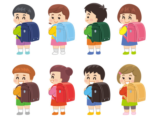小学生背着书包图片下载